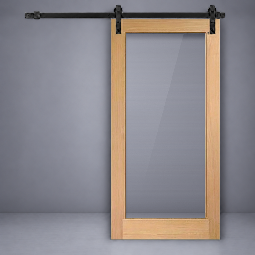 Oak 1 Lite Barn Door
